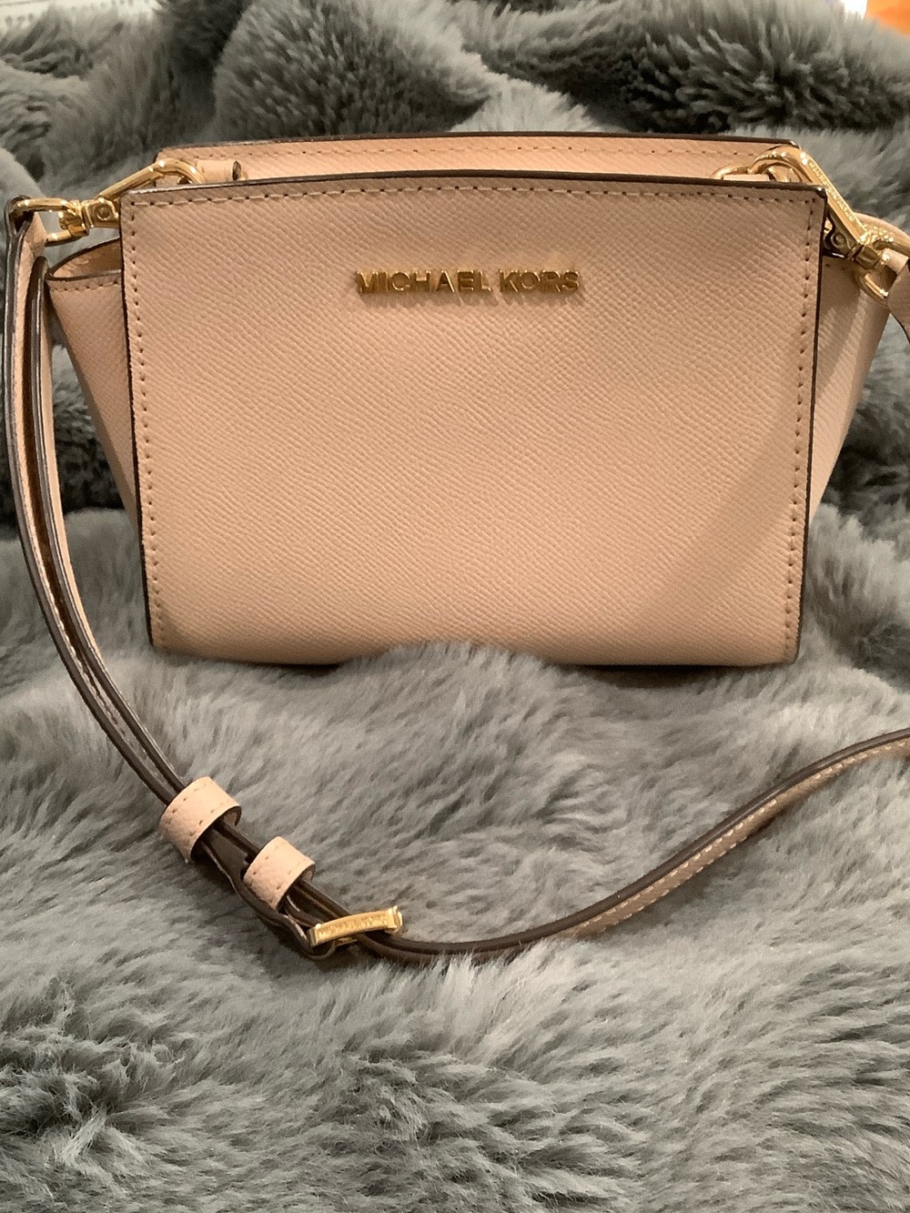 Michael Kors Leather Blush Pink Crossbody Bag